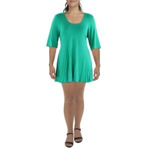 24seven Comfort Apparel Womens Open Chest Mini Mini Dress