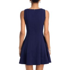 Aqua Womens Pockets Boat Neck Mini Dress