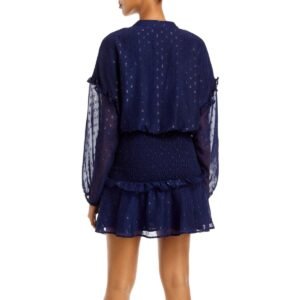 Aqua Womens Metallic Short Mini Dress