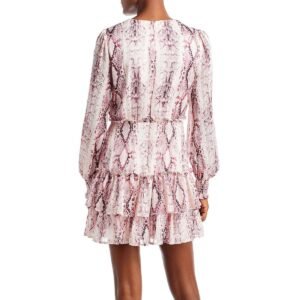 Aqua Womens Metallic Mini Mini Dress