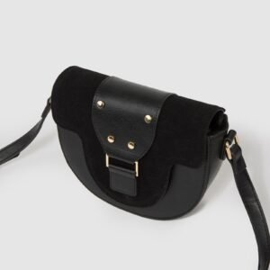 Black Alvita Buckle Saddle Bag
