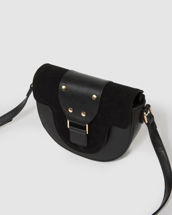 Black Alvita Buckle Saddle Bag - Image 5