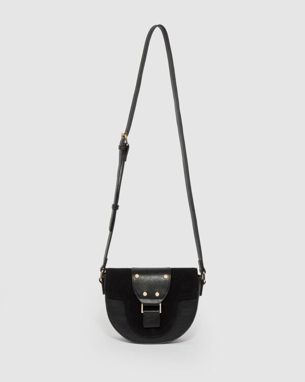Black Alvita Buckle Saddle Bag - Image 3