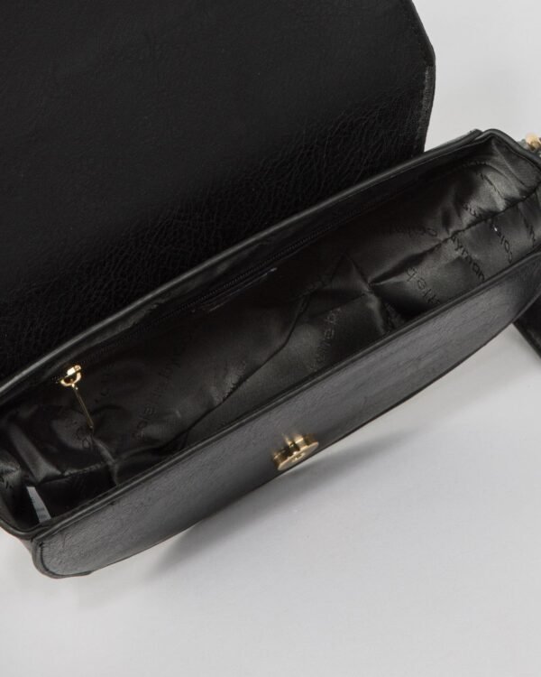 Black Alvita Buckle Saddle Bag - Image 6