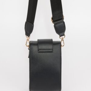 Black Koni Webbing Phone Crossbody Bag