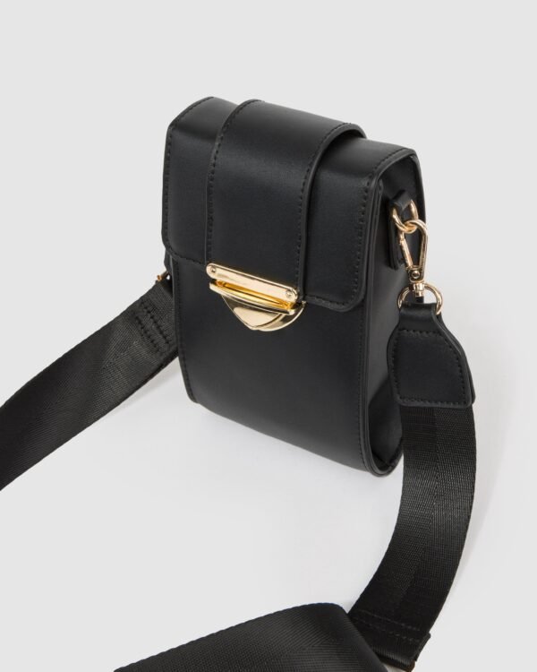 Black Koni Webbing Phone Crossbody Bag - Image 3