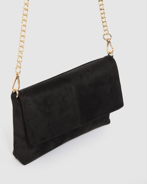 Black Leo Panel Crossbody Bag - Image 3