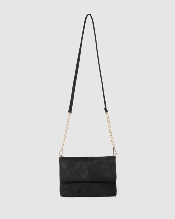Black Leo Panel Crossbody Bag - Image 2