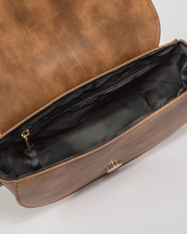 Brown Alvita Buckle Saddle Bag - Image 6