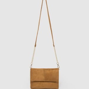 Brown Leo Panel Crossbody Bag